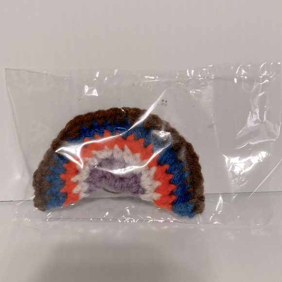 Keychain Rainbow Crochet Pride Charm 3.5 x 2.5 inches - Picture 9 of 10